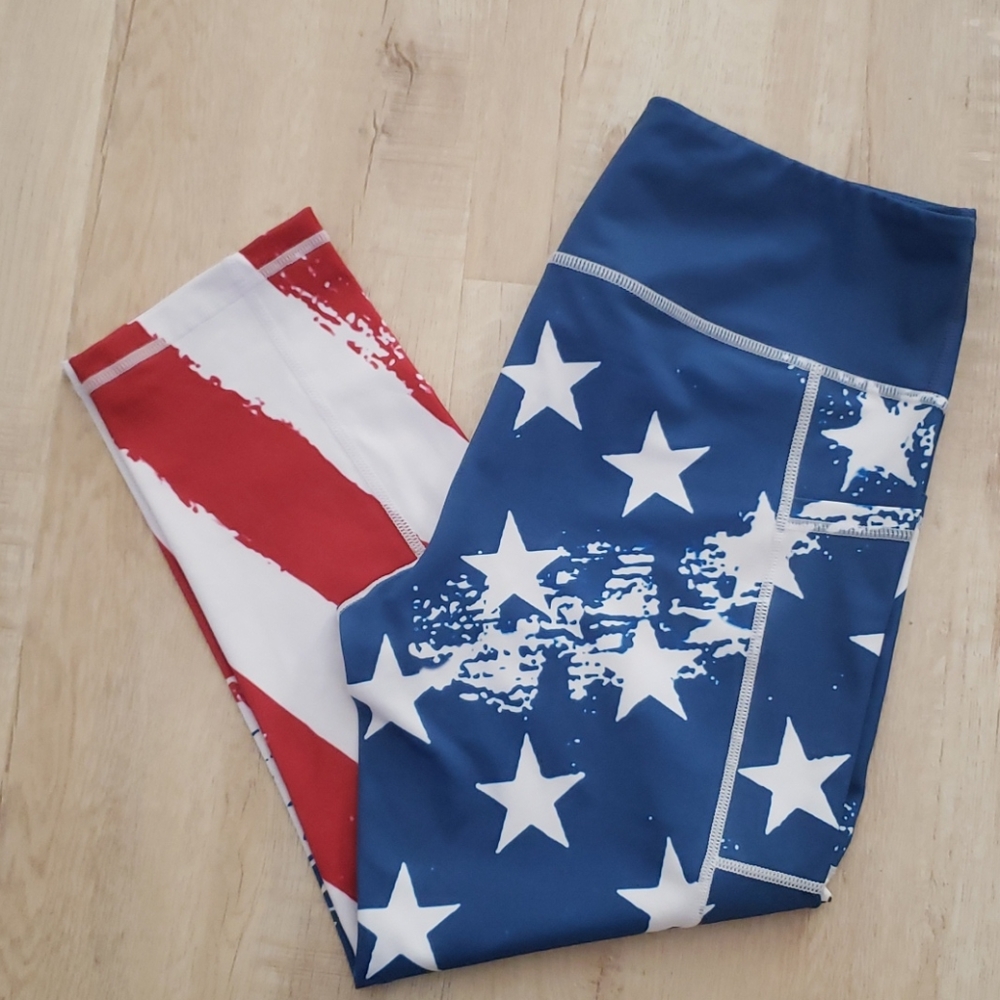 CVG flag  capri leggings